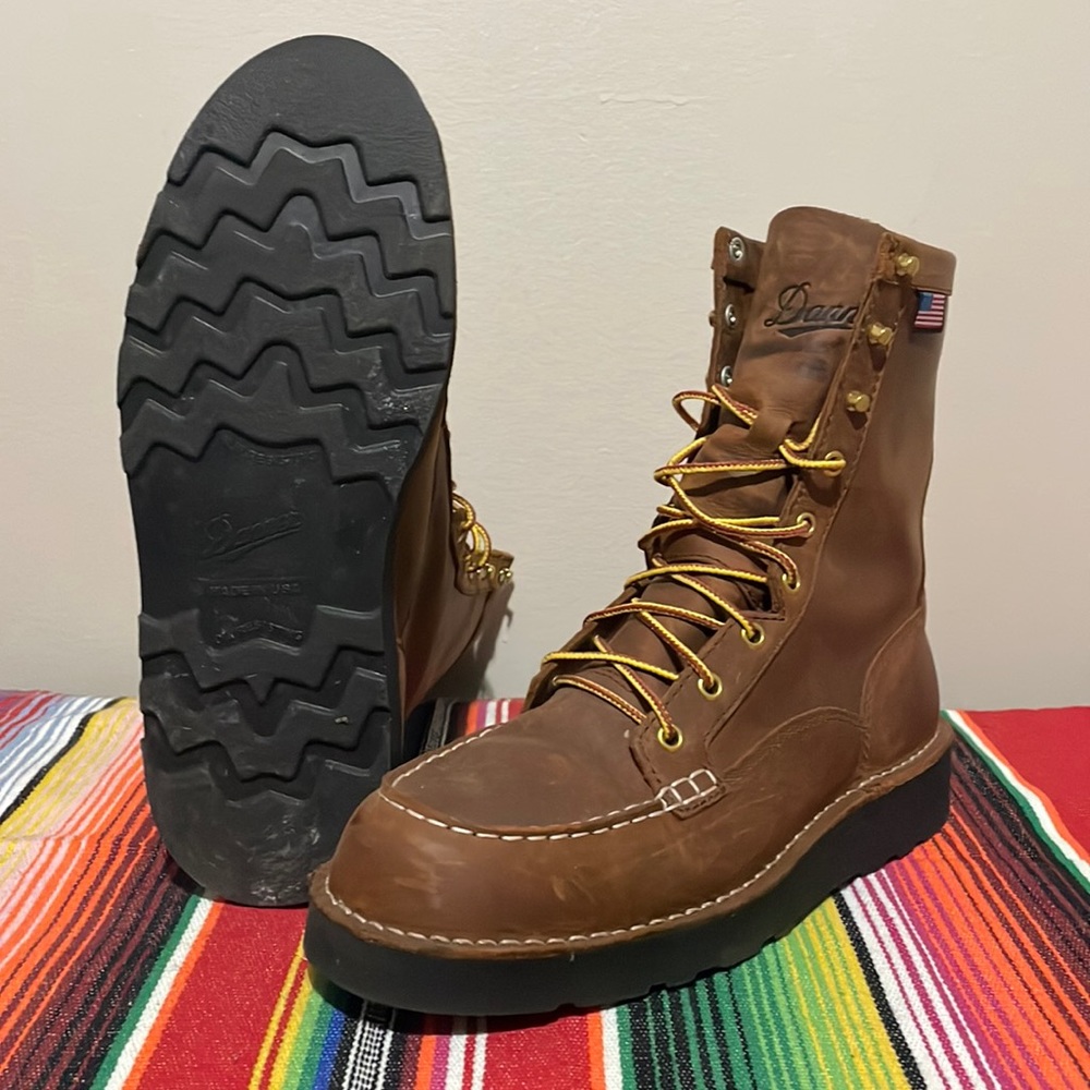 Danner Bull Run 8” Brown soft moc-toe boot
